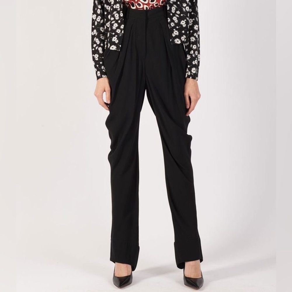 Tom Ford Viscose Trousers with Asymmetric Hem